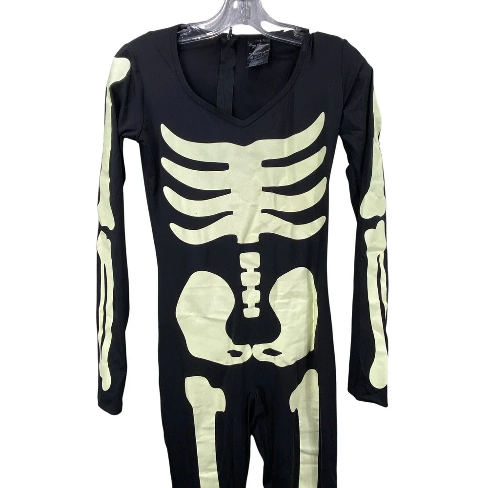 Leg Avenue Skeleton Bodysuit Costume Halloween‎ Glow in the Dark Medium